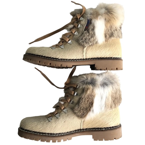 NEW PAJAR CANADA Rabbit Fur Women’s Boots Snow Waterproof Shearling Size 37 - Picture 7 of 8